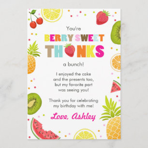 Two-tti Frutti Party Fruit Geburtstag Danke Karte