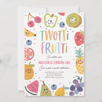 Two-tti Frutti Tropical 2. Geburtstag Einladung