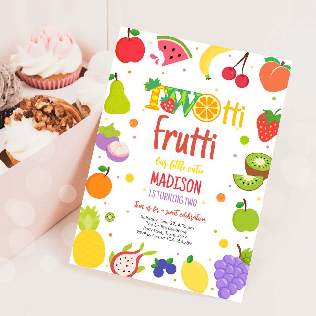 Two-tti Frutti Twotti Frucht Tropisch 2. Geburtsta Einladung (Von Creator hochgeladen)