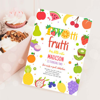 Two-tti Frutti Twotti Fruit Tropical 2nd Birthday  Einladung