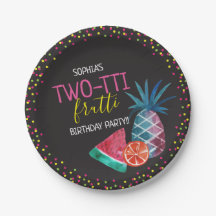 Two-tti Frutti Watercolor 2. Geburtstag Party