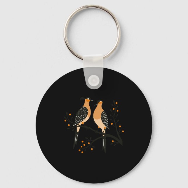 Two Turtle Doves Cut Out Stencil Retro Style 7 T S Schlüsselanhänger (Vorderseite)