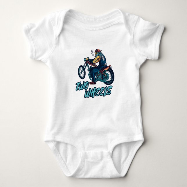 Two Wheels Motorcycle Baby Strampler (Vorderseite)
