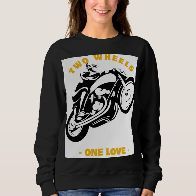 Two Wheels One Love Moto Graphic Sweatshirt (Vorderseite)