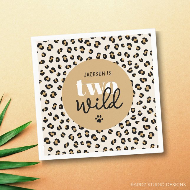 Two Wild Boy 2. Geburtstag Party Napkins Serviette (Two Wild personalized napkins for a boy 2nd birthday)
