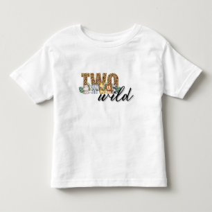 Two Wild Safari Jungle Thema 2. Geburtstag Kleinkind T-shirt