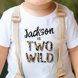 Two Wild Simple Jungle Safari 2. Geburtstag Kleinkind T-shirt