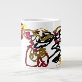 Two wolves Autumn Jumbo-Tasse