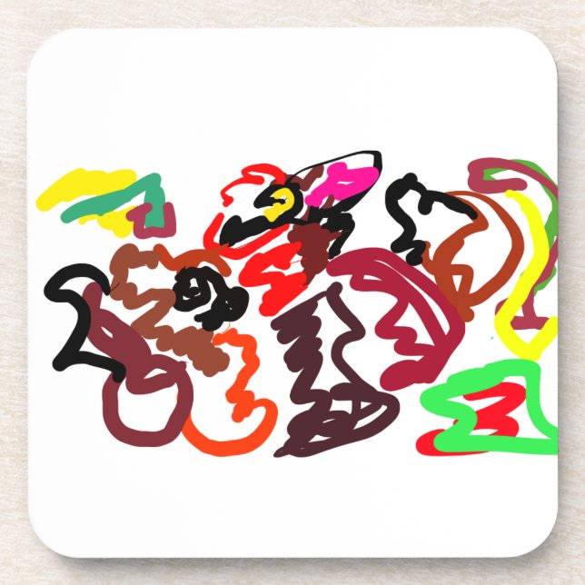 Two wolves autumn lover   getränkeuntersetzer (Vorderseite)