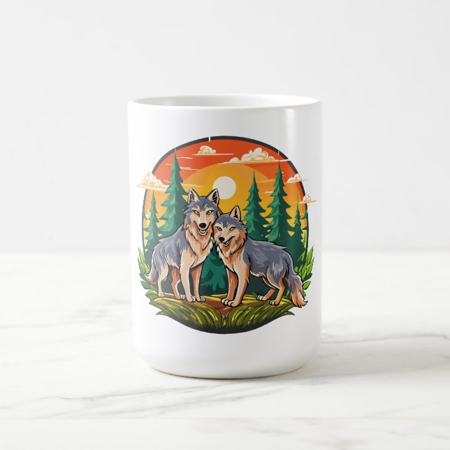 Two wolves kaffeetasse (Mittel)