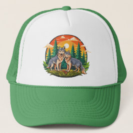 Two wolves truckerkappe