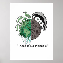 Two Worlds Eco Earth | Nachhaltigkeitsbewusstsein Poster