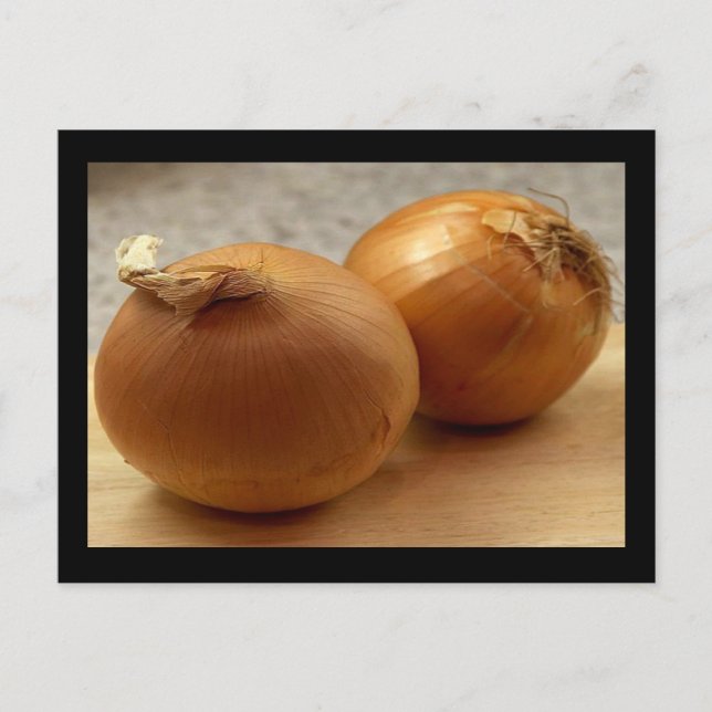 Two Yellow Onions Cards Postkarte (Vorderseite)