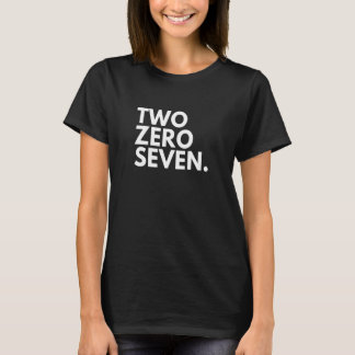 TWO ZERO SEVEN Area Code 207 Portland ME Maine USA T-Shirt