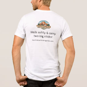 TwoChicks T-Shirt (Logo Big Sticks Back) Tri-Blend Shirt
