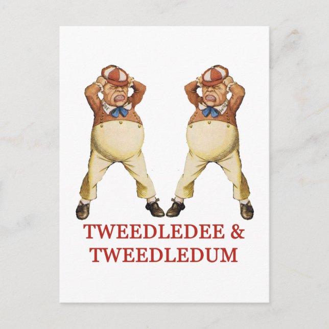 TwodLEDEE & TWODLEDUM IN WONDERLAND Postkarte (Vorderseite)