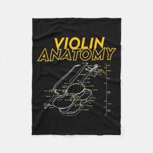Twoset Violin Violin Anatomie Zeichnung Diagramm L Fleecedecke