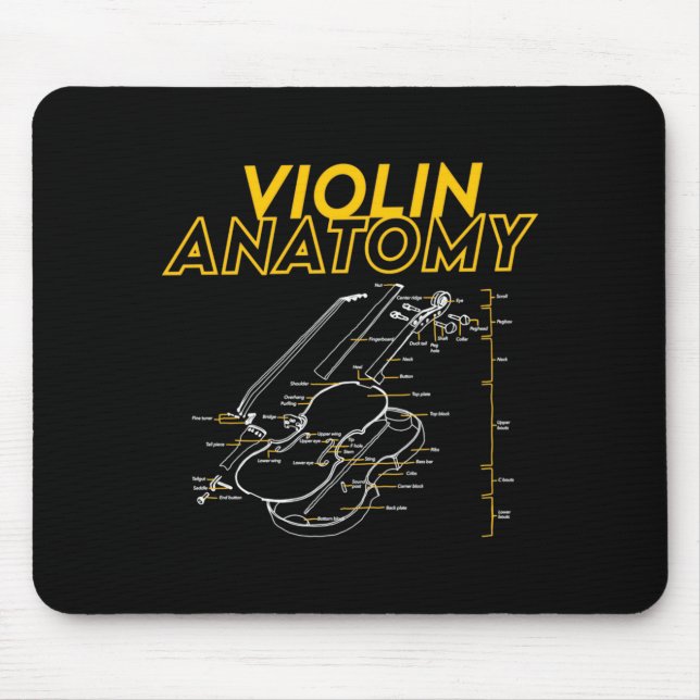 Twoset Violin Violin Anatomy Drawing Diagram Limit Mousepad (Vorne)