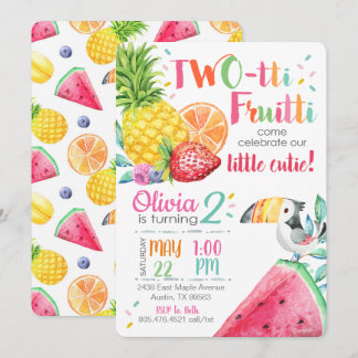 Twotti Fruitt Birthday Einladung