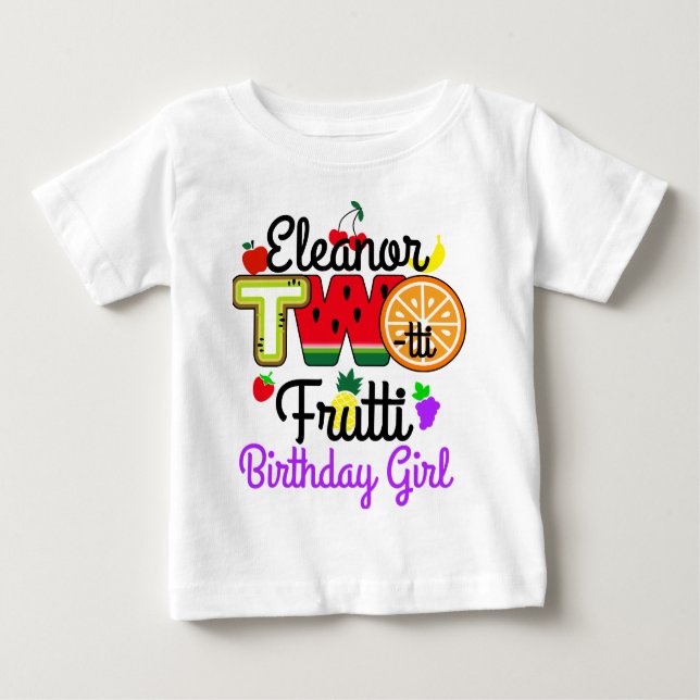 Twotti Fruitti Birthday Girl | Tuitti Frucht | Baby T-shirt (Vorderseite)