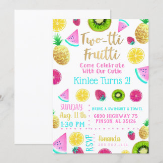 TWOtti Fruitti Geburtstag Einladung