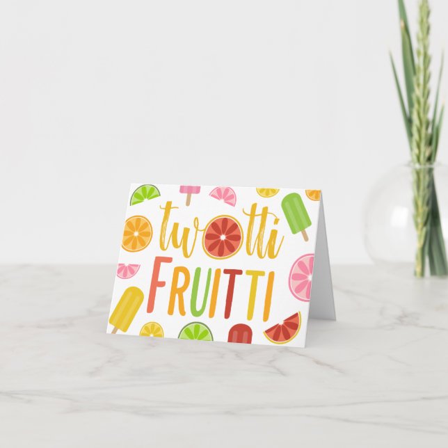 Twotti Fruitti Zitrusfrucht-Eis-Pop-zweiter Einladung (Vorderseite)