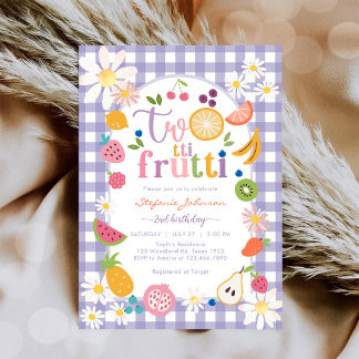 Twotti Frutti 2. Geburtstagseinladung Einladung