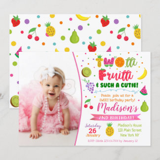 Twotti frutti 2. Party Einladung