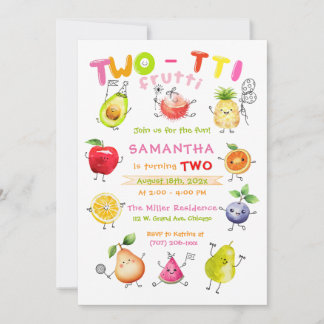 Twotti Frutti Geburtstagsgeschenk Einladung