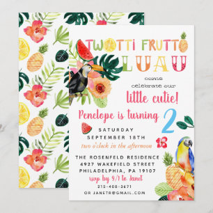 Twotti Frutti Luau Geburtstagseinladung Einladung