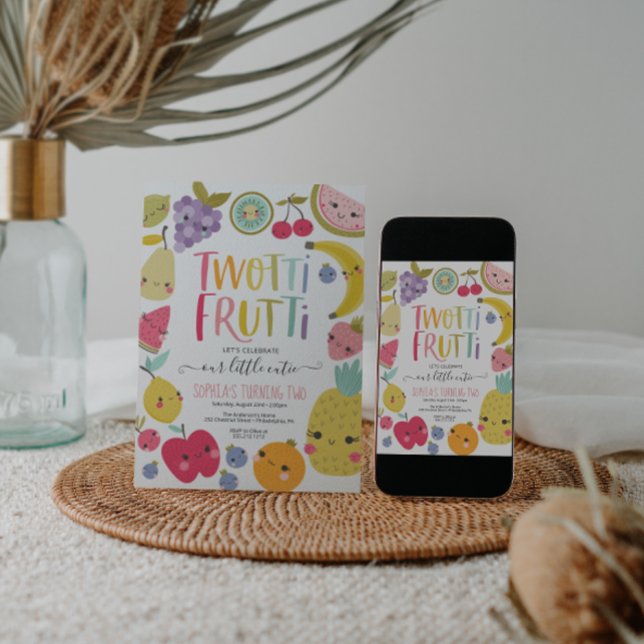 Twotti Frutti Zweite Geburtstagsparty Einladung (Von Creator hochgeladen)