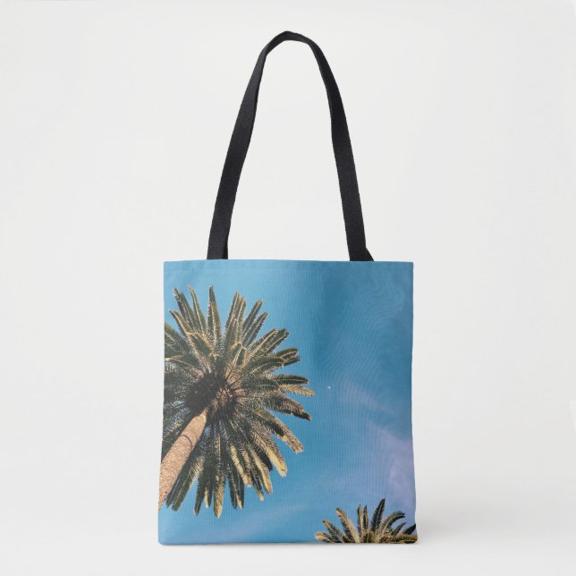 Twp Palmen am Tag unter blauem Himmel (Vorderseite)