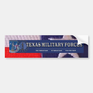 TX Flaggenquadrat, Texas-militärische Streitkräfte Autoaufkleber