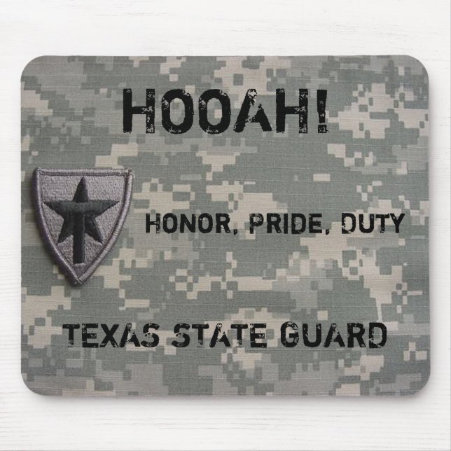 TXSG HOOAH! , Ehre, Stolz, Aufgabe, - mousepad (Vorne)