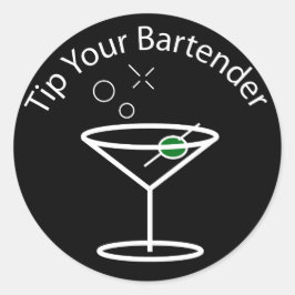 TYB Martini-Logo Runder Aufkleber