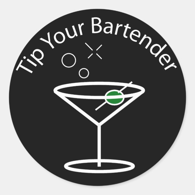 TYB Martini-Logo Runder Aufkleber (Vorderseite)