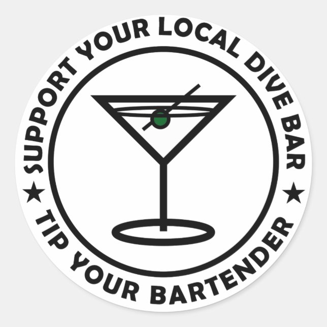 TYB Unterstützung für den lokalen Tauchgang Runder Aufkleber (Vorderseite)