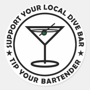 TYB Unterstützung für den lokalen Tauchgang Runder Aufkleber