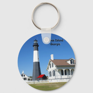 Tybee Insel-Leuchtturm Schlüsselanhänger