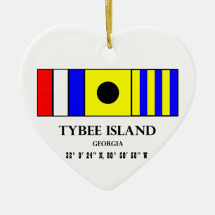 Tybee Insel-Seeflagge Keramikornament