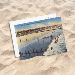 Tybee Island Beach Savannah GA Historisch Postkarte