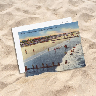 Tybee Island Beach Savannah GA Historisch Postkarte