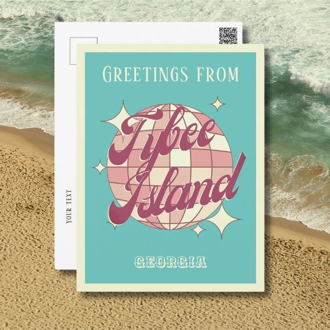 Tybee Island Georgia Chatham USA Retro Postcard Postkarte (Von Creator hochgeladen)