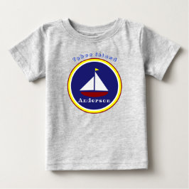 Tybee Island Georgia Hübsches Segelboot mit Namen Baby T-shirt