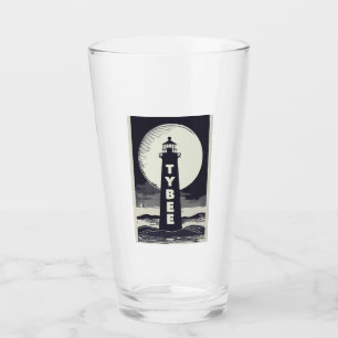 Tybee Island Georgia Leuchtturm Mond Glas