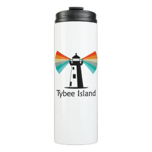 Tybee Island Georgia Leuchtturm Regenbogen Thermosbecher