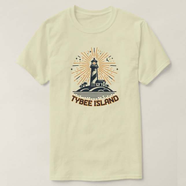 Tybee Island Georgia Lighthouse Sunrise T-Shirt (Design vorne)