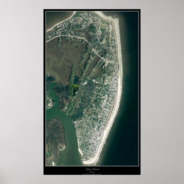 Tybee Island, Georgia-Satellitenposter Poster (Vorne)