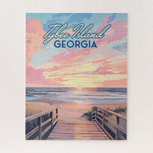 Tybee Island Georgia Sunrise Beach Savannah Puzzle