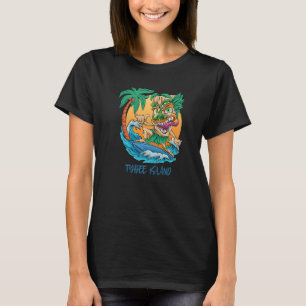 Tybee Island Georgia Urlaub Surfen Tiki Man Bea T-Shirt